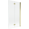 Mexen Mist dušo ekranas, 2 sparnai, dešinysis 100 x 150 cm, permatomas, auksinis - 8A9-100-002-50-00-P