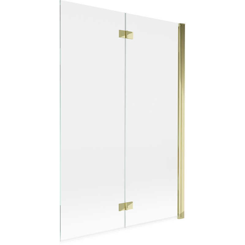 Mexen Mist 2 dalių dešinysis vonios ekranas 120 x 150 cm, skaidrus, auksinis - 8A9-120-002-50-00-P