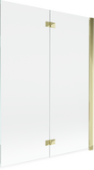 Mexen Mist dviejų durų dešinysis vonios ekranas 130 x 150 cm, skaidrus, auksinis - 8A9-130-002-50-00-P