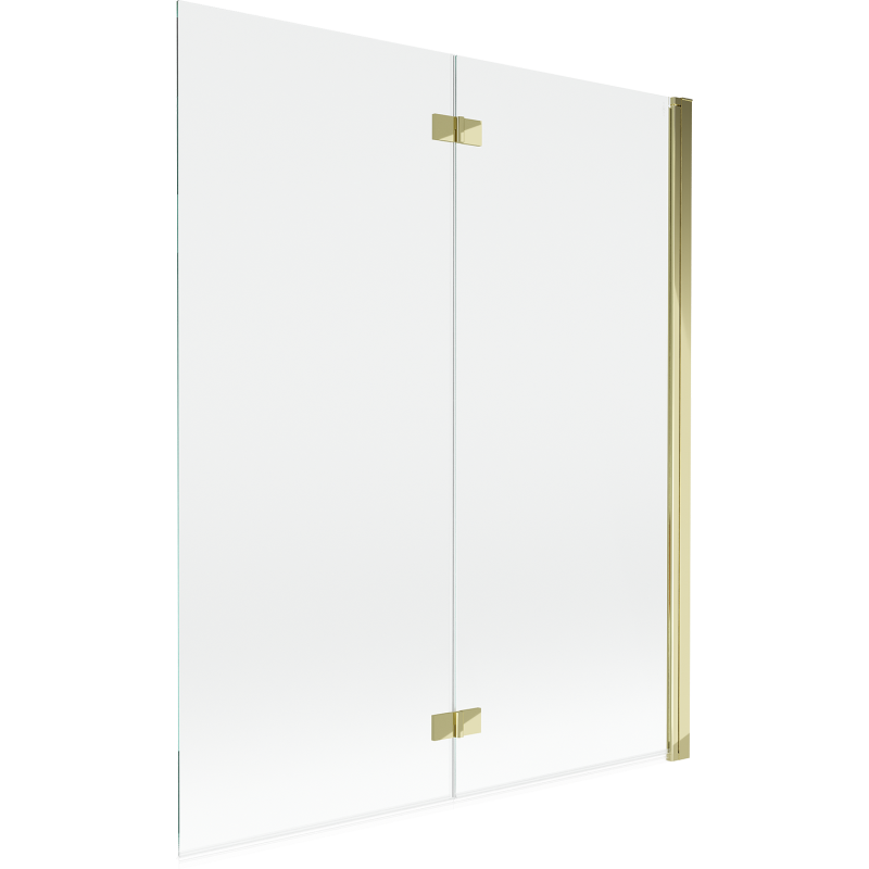 Mexen Mist dušo siena, 2 paneliai, dešinysis, 140 x 150 cm, skaidrus, auksinis - 8A9-140-002-50-00-P