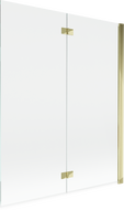Mexen Mist dušo siena, 2 paneliai, dešinysis, 140 x 150 cm, skaidrus, auksinis - 8A9-140-002-50-00-P