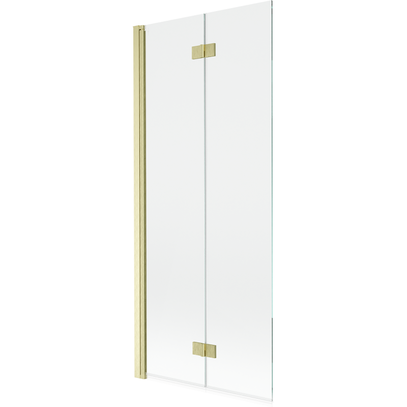 Mexen Mist vonios pertvaros 2-durų kairė, 80 x 150 cm, skaidrus, šlifuotas auksas - 8A9-080-002-55-00-L
