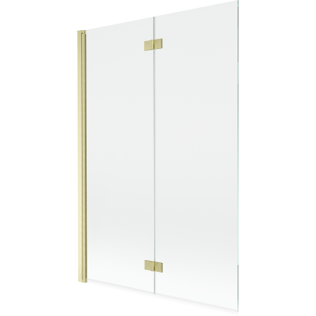 Mexen Mist 2-dalių kairysis dušo ekranas 120 x 150 cm, skaidrus, paauksuotas šlifuotas - 8A9-120-002-55-00-L