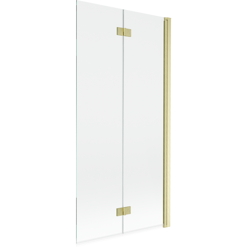 Mexen Mist dviejų dalių vonios ekranas, dešinysis 90 x 150 cm, skaidrus, auksinis šlifuotas - 8A9-090-002-55-00-P