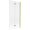 Mexen Mist dviejų dalių vonios ekranas, dešinysis 90 x 150 cm, skaidrus, auksinis šlifuotas - 8A9-090-002-55-00-P