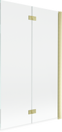 Mexen Mist dviejų durų vonios pertvara, dešinė 110 x 150 cm, skaidri, auksinė šlifuota - 8A9-110-002-55-00-P