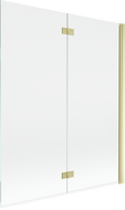 Mexen Mist dušo ekranas 2-dalių dešinys 140 x 150 cm, skaidrus, šlifuotas auksinis - 8A9-140-002-55-00-P