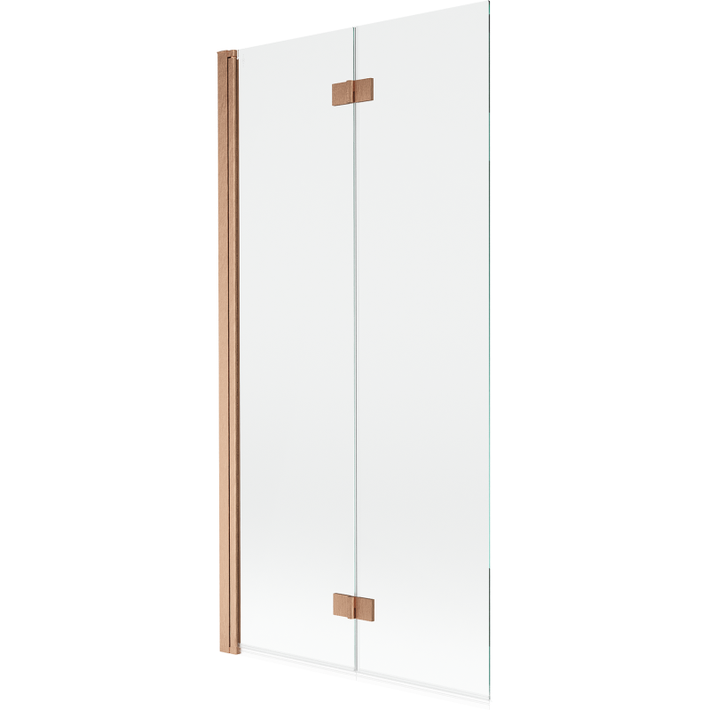Mexen Mist dviejų dalių vonios ekranas kairysis 90 x 150 cm, permatomas, šlifuotas varis - 8A9-090-002-65-00-L