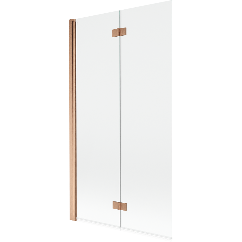 Mexen Mist vonia ekranas, 2-sparnas kairysis 100 x 150 cm, skaidrus, šlifuota varis - 8A9-100-002-65-00-L