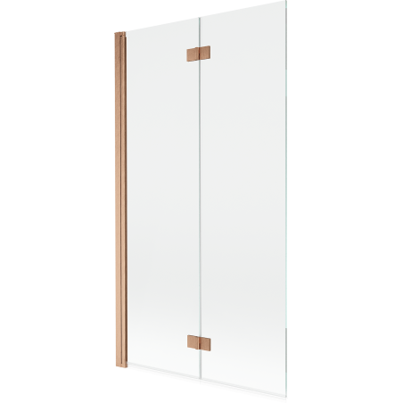 Mexen Mist vonia ekranas, 2-sparnas kairysis 100 x 150 cm, skaidrus, šlifuota varis - 8A9-100-002-65-00-L