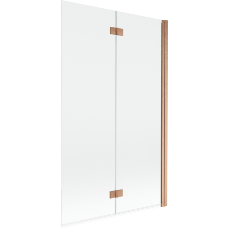 Mexen Mist 2-dalių dešinysis vonios ekranas 110 x 150 cm, skaidrus, šlifuotas varis - 8A9-110-002-65-00-P