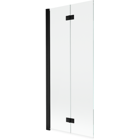 Mexen Mist dviejų dalių vonios ekranas kairysis 80 x 150 cm, skaidrus, juodas - 8A9-080-002-70-00-L