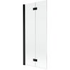 Mexen Mist dviejų dalių vonios ekranas kairysis 80 x 150 cm, skaidrus, juodas - 8A9-080-002-70-00-L