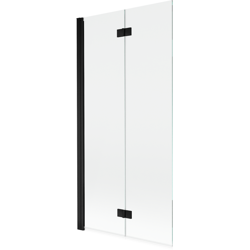 Mexen Mist vonios ekranas, 2 dalių, Kairinis, 90 x 150 cm, skaidrus, juodas - 8A9-090-002-70-00-L
