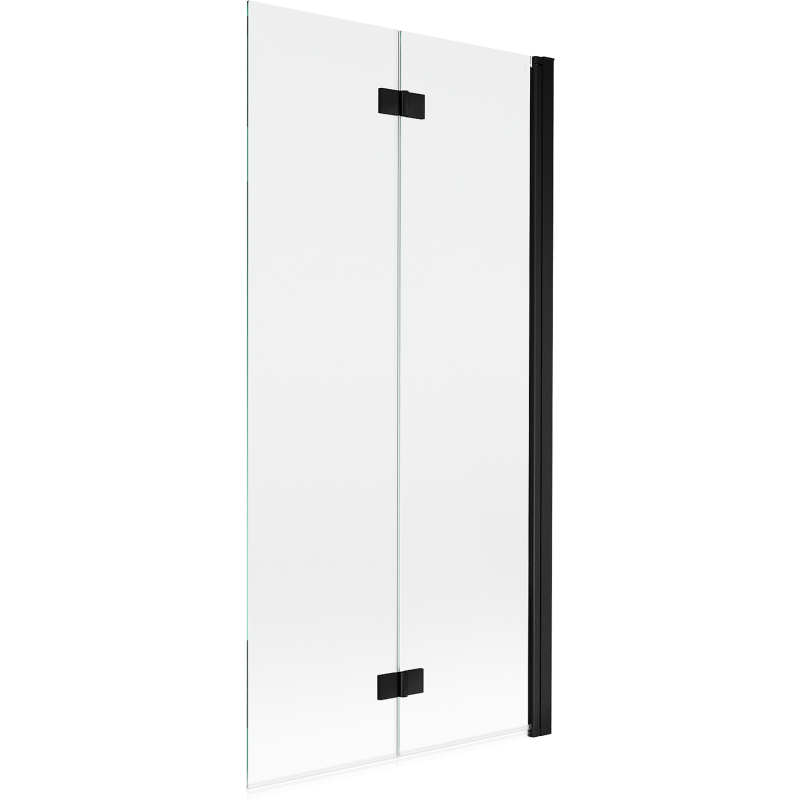 Mexen Mist dviejų durų vonios ekranas dešinysis 90 x 150 cm, skaidrus, juodas - 8A9-090-002-70-00-P