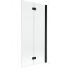 Mexen Mist dviejų durų vonios ekranas dešinysis 90 x 150 cm, skaidrus, juodas - 8A9-090-002-70-00-P