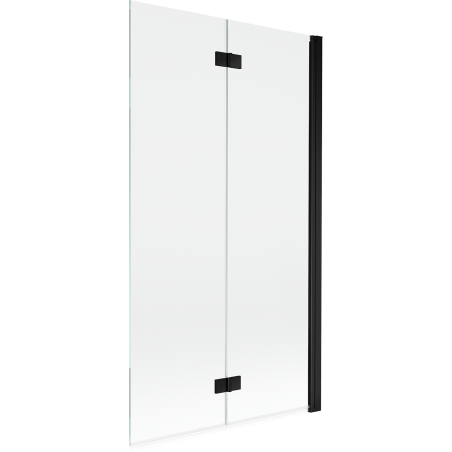 Mexen Mist dviejų dalių dešinysis vonios ekranas 100 x 150 cm, skaidrus, juodas - 8A9-100-002-70-00-P