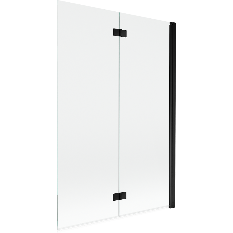 Mexen Mist dvigubas dušo ekranas, dešinės pusės montavimas 120 x 150 cm, skaidrus, juodas - 8A9-120-002-70-00-P