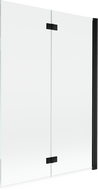 Mexen Mist dvigubas dušo ekranas, dešinės pusės montavimas 120 x 150 cm, skaidrus, juodas - 8A9-120-002-70-00-P
