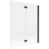 Mexen Mist dušo sienelė 2-durys dešinė 140 x 150 cm, skaidri, juoda - 8A9-140-002-70-00-P