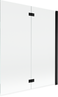 Mexen Mist dušo sienelė 2-durys dešinė 140 x 150 cm, skaidri, juoda - 8A9-140-002-70-00-P