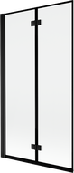 Mexen Mist 2-jų durų vonios pertvara kairinė 100 x 150 cm, juodas rėmas, juoda - 8A9-100-002-70-70-L