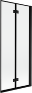 Mexen Mist 2 dalių dešinysis vonios pertvaras 80 x 150 cm, juodas rėmas, juoda - 8A9-080-002-70-70-P