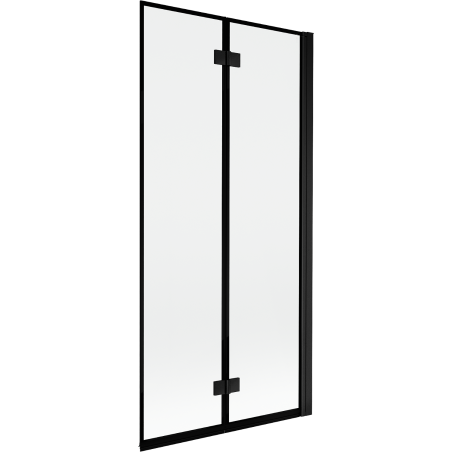 Mexen Mist dušo pertvara, 2-jų dalių, dešinė, 90 x 150 cm, juodas rėmas, juoda - 8A9-090-002-70-70-P
