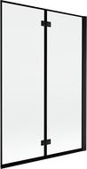 Mexen Mist dušo ekranas, 2 dalių, dešinysis, 120 x 150 cm, juodas rėmas, juoda - 8A9-120-002-70-70-P