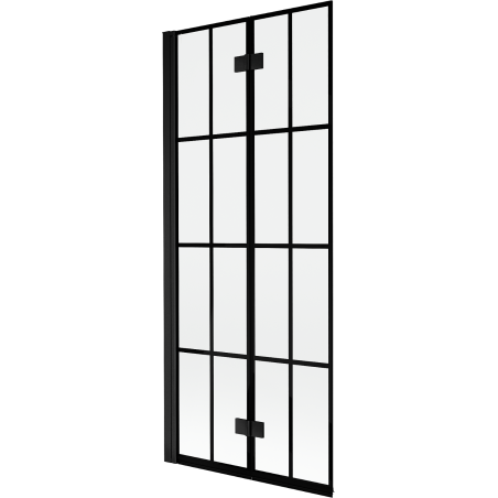 Mexen Mist dušo sienelė, 2-durų kairinė 80 x 150 cm, juodas tinklelis, juoda - 8A9-080-002-70-77-L