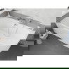Mexen Silo laisvai pastatoma kampinė kairinė vonia, grioveliais, 150 x 75 cm, balta, chromuotas persipylimas - 52891507500L-01