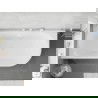 Mexen Silo laisvai stovinti kampinė kairioji rifliuota vonia 150 x 75 cm, balta, baltas perpylimas - 52891507500L-20