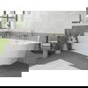 Mexen Silo laisvai pastatoma kampinė vonia kairė rifliuota 150 x 75 cm, balta, auksinis šlifuotas perpildymo - 52891507500L-55