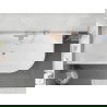 Mexen Silo laisvai pastatoma vonia, kampinė kairė, rifliuota 150 x 75 cm, balta, rožinis auksas - 52891507500L-60