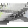 Mexen Silo laisvai stovinti kampinė kairioji briaunota vonia 150 x 75 cm, balta, šlifuoto nikelio perpylimas - 52891507500L-97