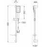 Mexen DF54 stumdomas dušo komplektas, Juoda/Chromo - 785544582-17