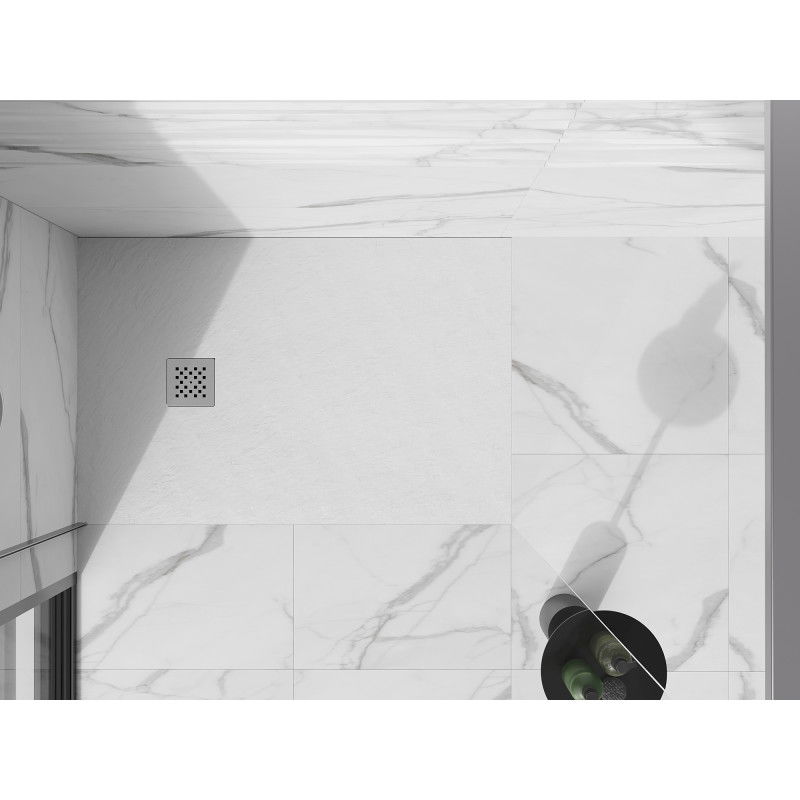 Mexen Stone+ stačiakampis kompozitinis dušo padėklas 130 x 70 cm, baltas - 44107013