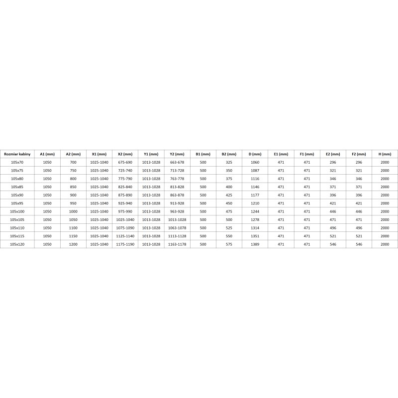 Mexen Mist-F Duo sulankiojama dušo kabina, kairinė, 105 x 85 cm, skaidri, juoda - 8A6-105L-085P-70-00