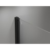 Mexen Mist-F Duo dešinė 80 x 90 cm sulankstoma dušo kabina, skaidri, juoda - 8A6-080L-090P-70-00