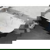 Mexen Silo laisvai pastatoma kampinė vonia kairė rifliuota 150 x 75 cm, balta/juoda, chromuota perpylimas - 52891507575L-01
