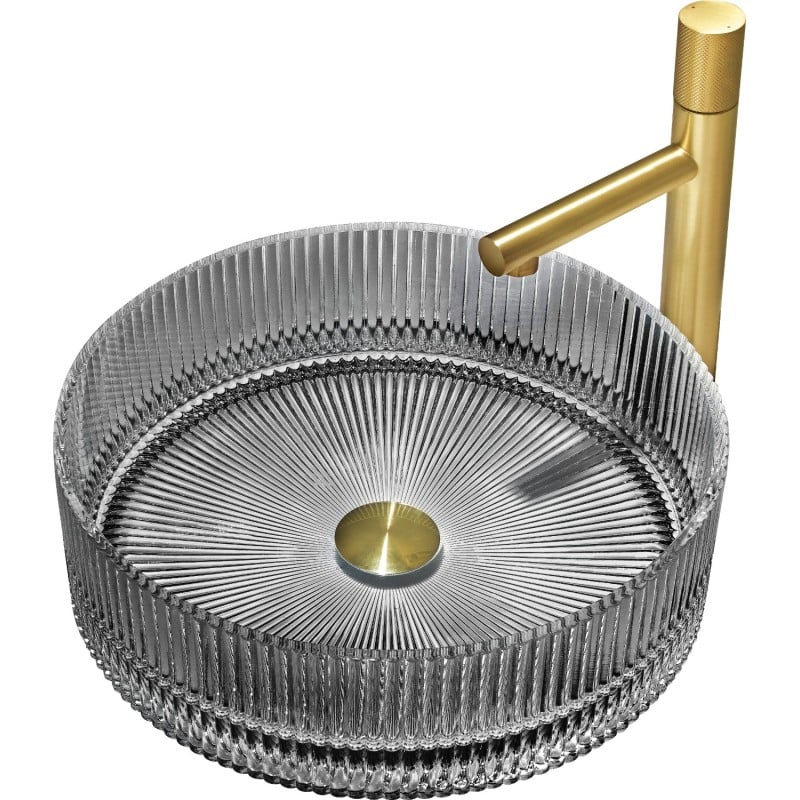 Mexen Eiva stiklinis praustuvas ant stalviršio 39 x 39 cm, juodas - 24163970