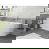 Mexen Silo laisvai pastatoma kampinė vonia kairė, rifliuota 170 x 80 cm, balta, chromuotas persipylimas - 52891708000L-01
