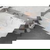 Mexen Silo vonia laisvai pastatoma kampinė kairė rifliuota 170 x 80 cm, balta, persikiniu auksu - 52891708000L-60