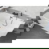 Mexen Silo laisvai pastatoma kampinė vonia kairė rifliuota 170 x 80 cm, balta, perpylimui juoda - 52891708000L-70