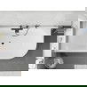 Mexen Silo laisvai pastatoma kampinė vonia kairė rifliuota 170 x 80 cm, balta, perpylimui juoda - 52891708000L-70