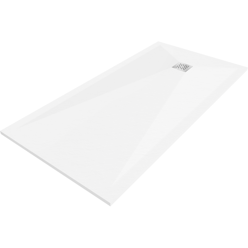 Mexen Stone+ stačiakampė kompozicinė dušo padėklas 160 x 70 cm, baltas - 44107016