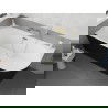 Mexen Silo laisvai pastatoma kampinė vonia kairysis rantuotas 170 x 80 cm, balta/juoda, auksinės perpylimas - 52891708075L-50