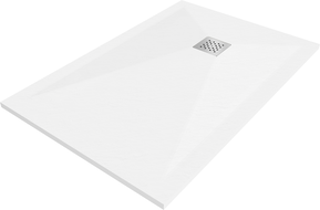 Mexen Stone+ Kompozitinis stačiakampis dušo padėklas 100 x 80 cm, Balta - 44108010