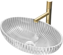 Mexen Zira stiklinis ant stalviršio montuojamas praustuvas 53 x 35 cm, skaidrus - 24175300