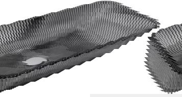 Mexen Tiva stiklo praustuvo ant stalo 46 x 33 cm, juodas - 24184670